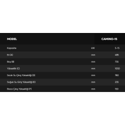 Kozlusan Camino-15 Camlı Sulu Sistem Pelet Sobası (Kaloriferli)