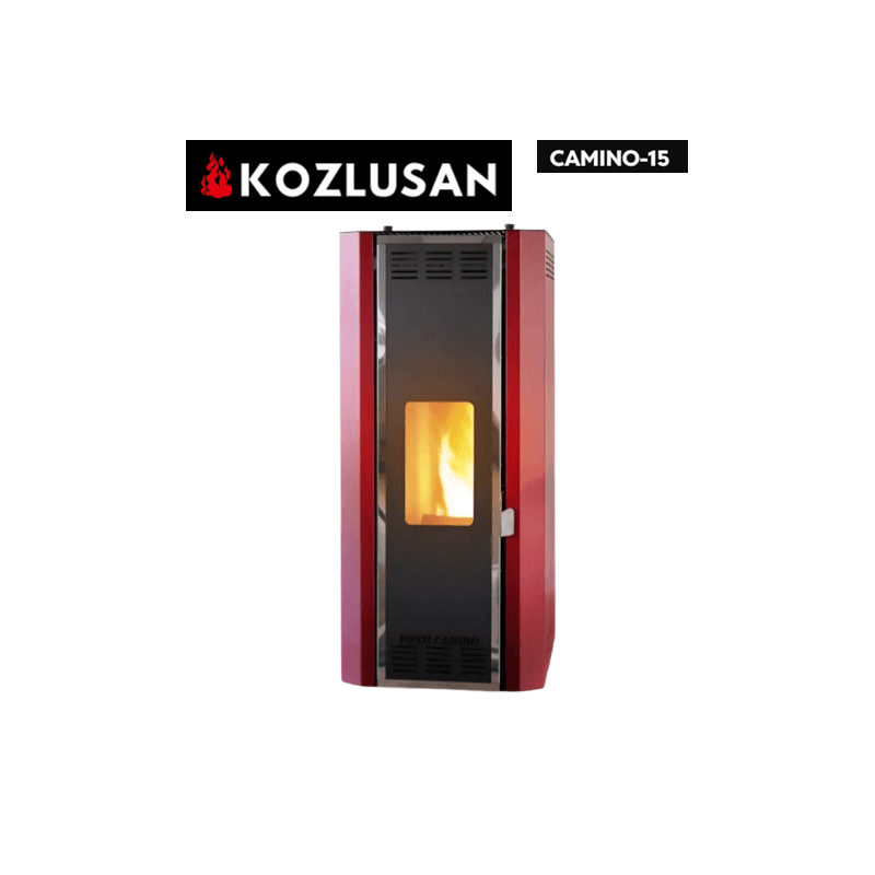 Kozlusan Camino-15 Camlı Sulu Sistem Pelet Sobası (Kaloriferli)