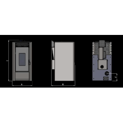 Kozlusan Airsmartpel Steel-11 Sıcak Hava Üflemeli Pelet Sobası (Fanlı)