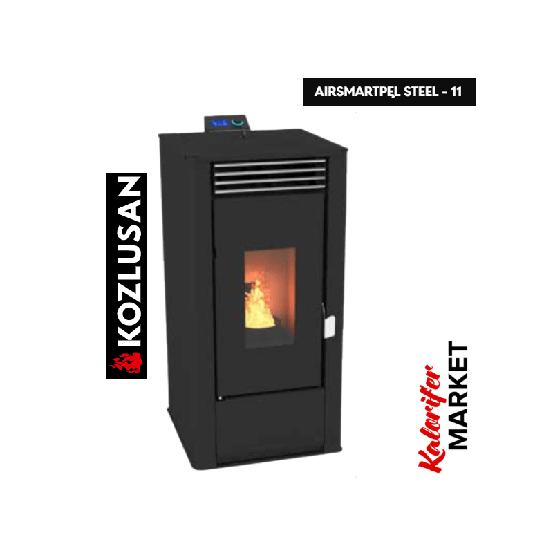 Kozlusan Airsmartpel Steel-11 Sıcak Hava Üflemeli Pelet Sobası (Fanlı)