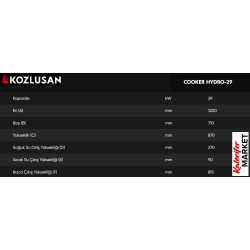 KOZLUSAN COOKER HYDROPRO KUZİNELİ ŞÖMİNELİ KAT KALORİFER SOBASI