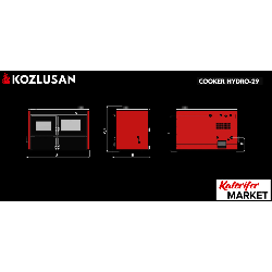 KOZLUSAN COOKER HYDROPRO KUZİNELİ ŞÖMİNELİ KAT KALORİFER SOBASI