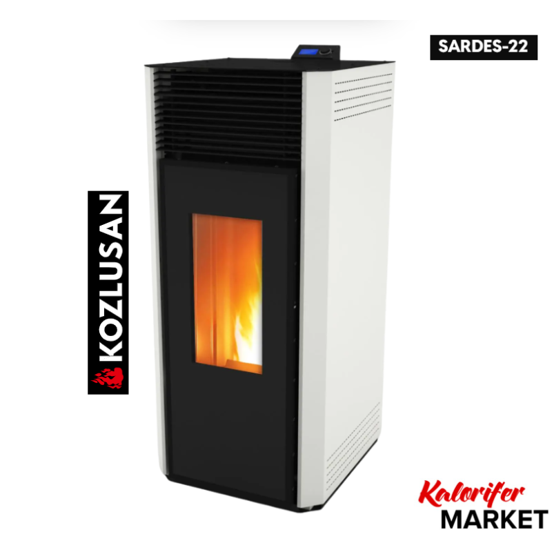 Kozlusan Sardes-22 Sıcak Hava Üflemeli Pelet Sobası (Fanlı)