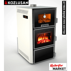 KOZLUSAN DİLA ECO KUZİNELİ ŞÖMİNELİ KAT KALORİFER SOBASI