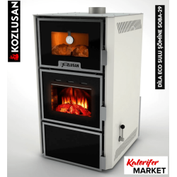 KOZLUSAN DİLA ECO KUZİNELİ ŞÖMİNELİ KAT KALORİFER SOBASI