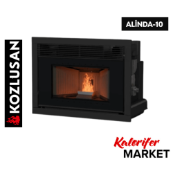 Kozlusan Alinda-10 Şömine Tipi Sıcak Hava Üflemeli Pellet Sobası (Fanlı)
