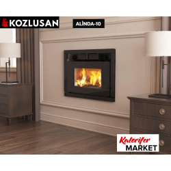 Kozlusan Alinda-10 Şömine Tipi Sıcak Hava Üflemeli Pellet Sobası (Fanlı)
