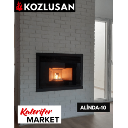 Kozlusan Alinda-10 Şömine Tipi Sıcak Hava Üflemeli Pellet Sobası (Fanlı)