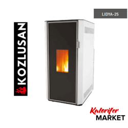 Kozlusan Lidya-25 Camlı Sulu Sistem Pelet Sobası (Kaloriferli)