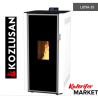 Kozlusan Lidya-25 Camlı Sulu Sistem Pelet Sobası (Kaloriferli)