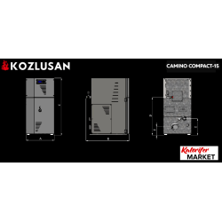 Kozlusan Camino Compact -15 kw Sulu Sistem Pelet Kazanı
