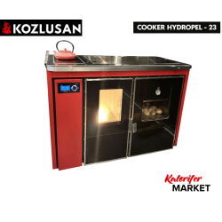 KOZLUSAN COOKER HYDROPEL 23 KW KUZİNELİ ŞÖMİNELİ PELET KAT KALORİFER SOBASI