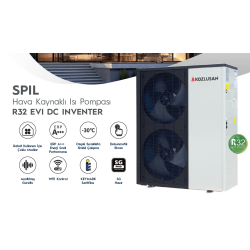 KOZLUSAN SPIL 22 KW R32 EVI DC trifaze INVERTER ISI POMPASI (ÜCRETSİZ KARGO)
